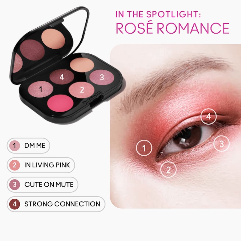 MAC connect in colour eye shadow palette rose lens - Image 5